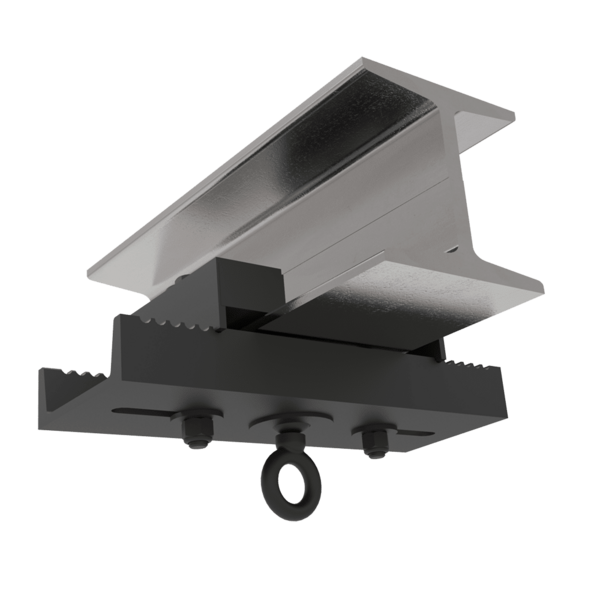 BC7-12-GE BEAM CLAMP,  7-12", 1 TON, GIMBALLED EYE